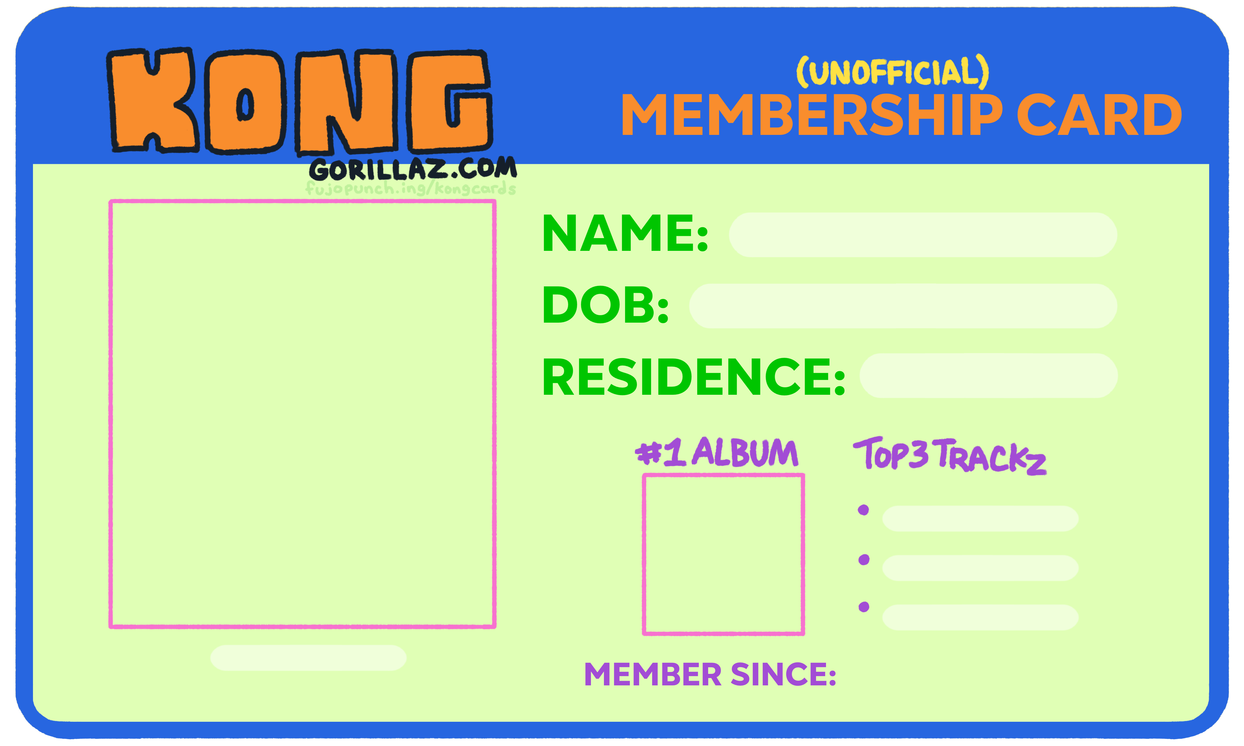 premade card with colors based on Ace